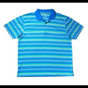 PGA Tour Polo Striped Blue